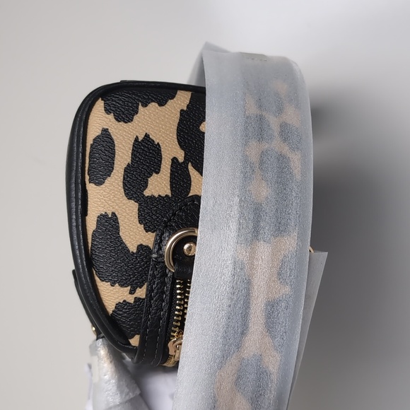 Coach CW332 Mini Rowan Crossbody Bag W/Leopard Print Gold/Leopard Multi-Last one - Picture 10 of 16